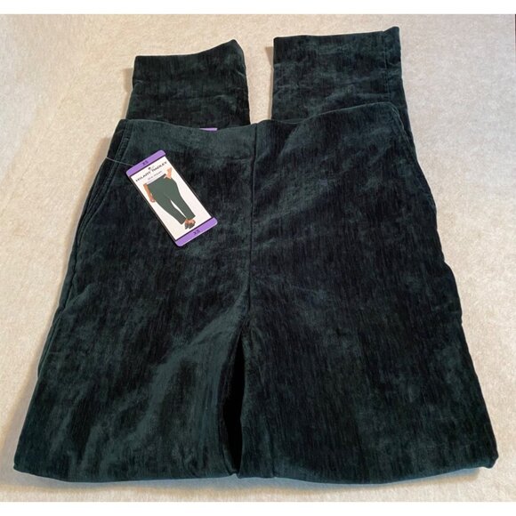 Hillary Radley XS Soft Forest Green Velvety Stretch Slim Leg Pants - Picture 2 of 10